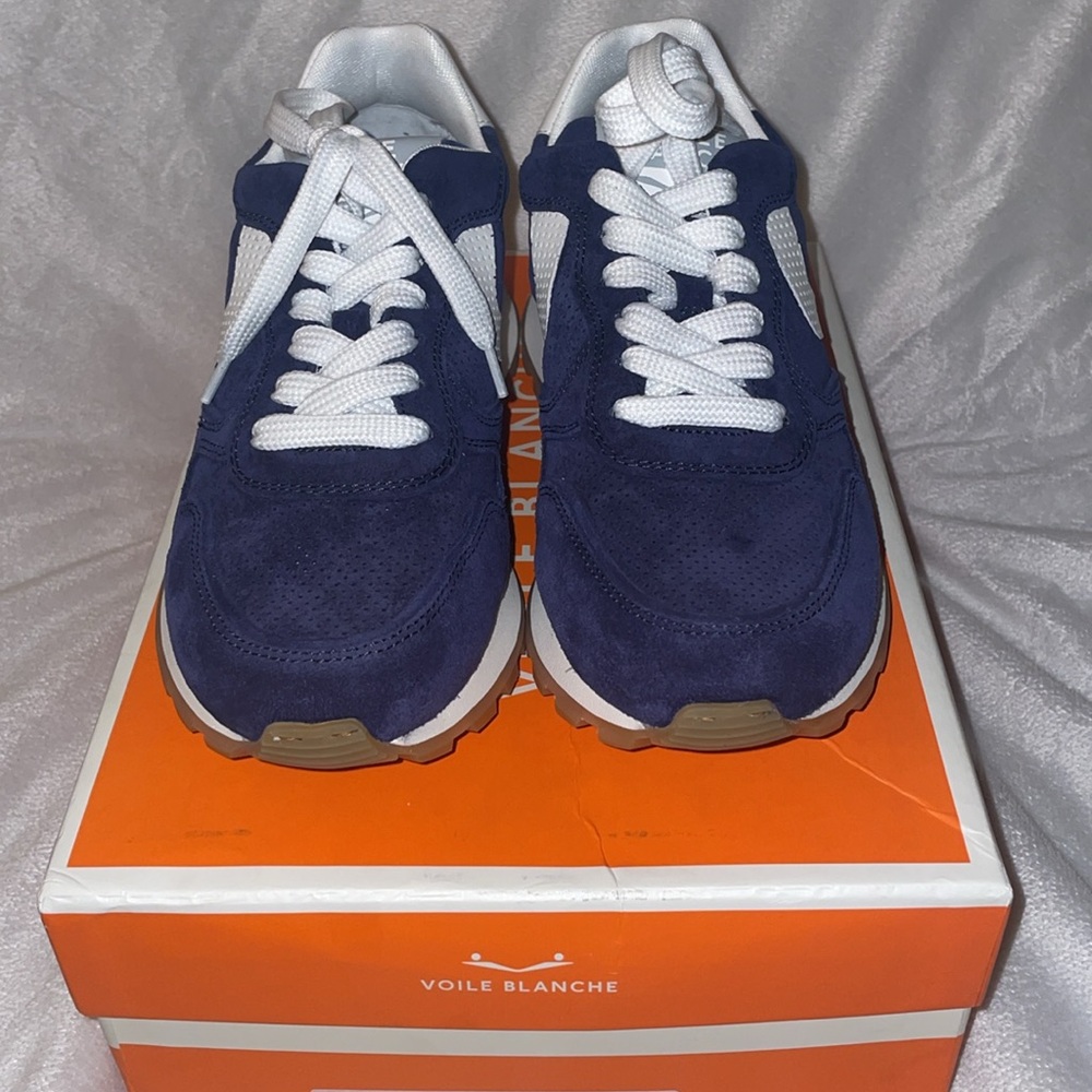 NWT VOILE BLANCHE Paris Race Sneaker in Ink Blue - Picture 8 of 15